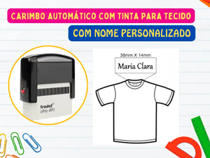 9999 Carimbo automático com tinta para tecido